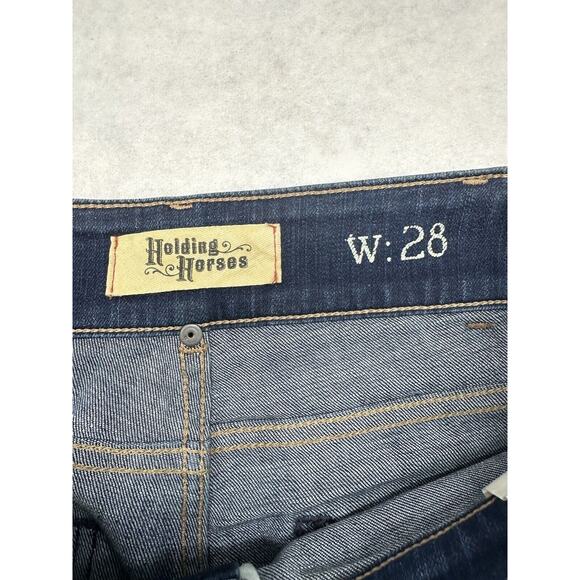 Anthro Holding Horses Bell Bottom Womens Jeans Size 28 Frayed Hem - Picture 6 of 10
